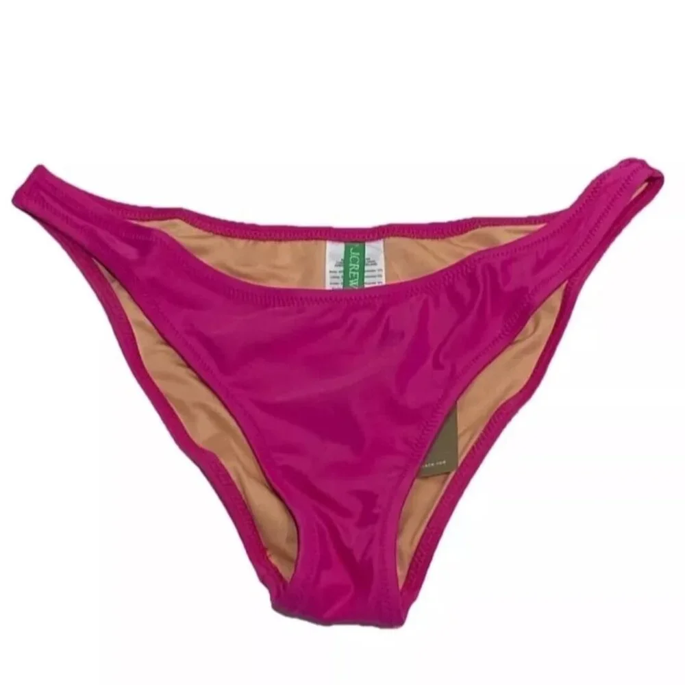 J. Crew Heritage 1989 High‎ Leg Bikini Bottom Size 3X Radiant Fuchsia Pink BP209